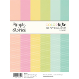 Simple Stories Double-Sided Paper Pad 6"X8" 24/Pkg Color Vibe Lights  