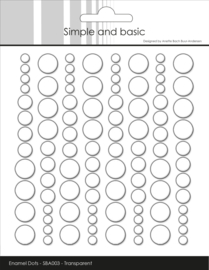 Simple and Basic Adhesive Enamel Dots Clear Water (96pcs)