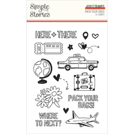 Simple Stories Pack Your Bags Clear Stamps PREORDER