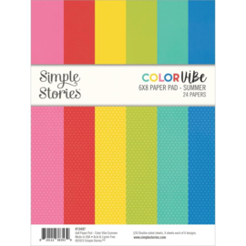 Simple Stories Double-Sided Paper Pad 6"X8" 24/Pkg Color Vibe Summer  