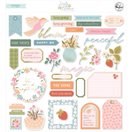 Pinkfresh Cardstock Die-Cuts Ephemera Pack 35/Pkg Lovely Blooms