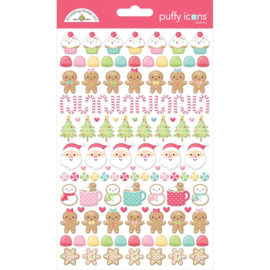 Doodlebug Puffy Stickers Gingerbread Kisses  