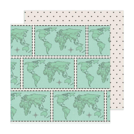 Maggie Holmes Round Trip Double-Sided Cardstock 12"X12" World Traveler