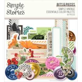 Simple Stories Bits & Pieces Die-Cuts 60/Pkg Simple Vintage Essentials Color Palette  