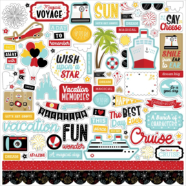 A Magical Voyage Cardstock Stickers 12"X12" Elements