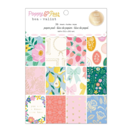 American Crafts Single-Sided Paper Pad 6"X8" 36/Pkg Poppy And Pear  