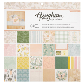 Crate Paper Single-Sided Paper Pad 12"X12" 48/Pkg Gingham Gardens  
