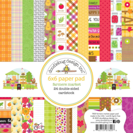 Doodlebug Double-Sided Paper Pad 6"X6" 24/Pkg Farmers Market