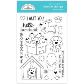 Doodlebug Clear Doodle Stamps Doggone Cute