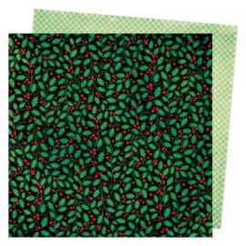 Vicki Boutin Peppermint Kisses Dbl-Sided Cardstock 12"X12" Holly Jolly 