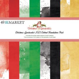 49 And Market Collection Pack 12"X12" Colored Foundation, Christmas   