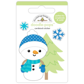 Doodlebug Doodle-Pops 3D Sticker Snow Cute 