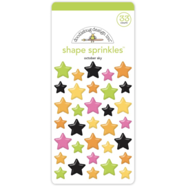 Doodlebug Sprinkles Adhesive Enamel Shapes October Sky, Hey Pumpkin 