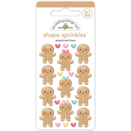 Doodlebug Sprinkles Adhesive Enamel Shapes Gingerbread Kisses  