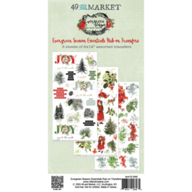 49 And Market Rub-On Transfer Set Essentials, Evergreen Season 