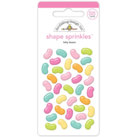 Doodlebug Sprinkles Adhesive Enamel Shapes Bitty Beans 