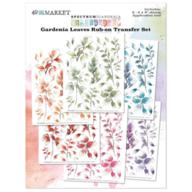 49 And Market Spectrum Gardenia Rub-Ons 6"X8" 6/Sheets Leaves  