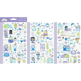 Doodlebug Mini Icons Stickers 3/Sheets Snow Much Fun 
