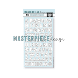Masterpiece Design Stickersheet "Outline Alphabet"  