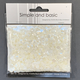 Simple and Basic Transparent Ivory Sequin Mix (SBS118)