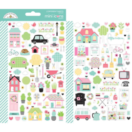 Dooblebug Mini Cardstock Stickers 2/Pkg My Happy Place Icons