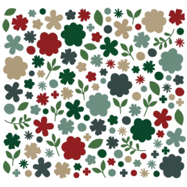 Color Vibe Cardstock Flowers Bits & Pieces 143/Pkg Winter 