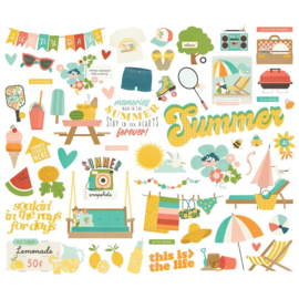 Simple Stories Summer Snapshots Bits & Pieces Die-Cuts 57/Pkg  