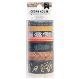American Crafts Cedar House Washi Tape 8/Pkg Foil  