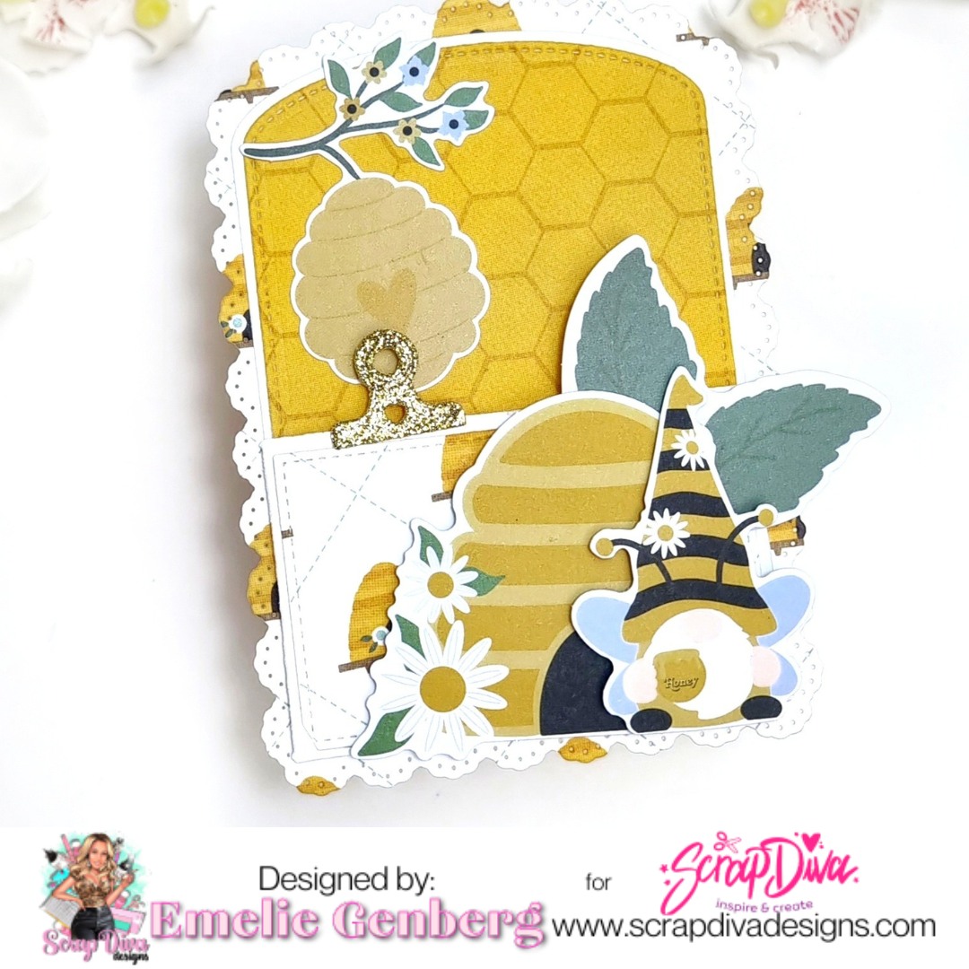Scrapdiva Library Card Pocket