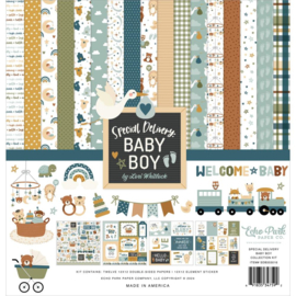 Echo Park Collection Kit 12"X12" Special Delivery Baby Boy