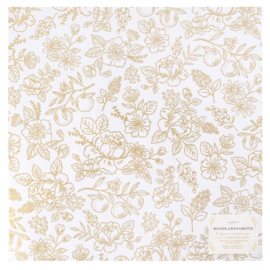 Maggie Holmes Woodland Grove Specialty Paper 12"X12" Pearlescent W/Gold Foil  