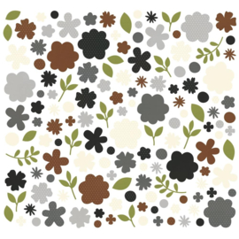 Color Vibe Cardstock Flowers Bits & Pieces 143/Pkg Basics  
