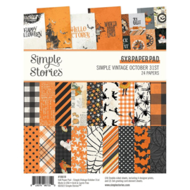 Simple Stories Double-Sided Paper Pad 6"X8" 24/Pkg Simple Vintage October 31st