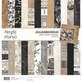 Simple Stories Designer Paper Kit 12"X12" Simple Vintage Essentials