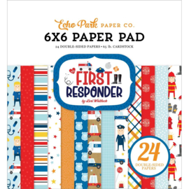 Echo Park Double-Sided Paper Pad 6"X6" 24/Pkg First Responder