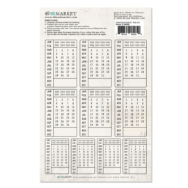 49 And Market Rub-Ons 6"X8" 2/Sheets Date Essentials 01  