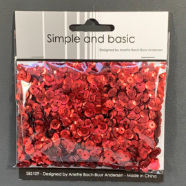 Simple and Basic Red Sequin Mix (SBS109)