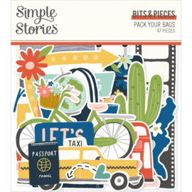 Simple Stories Pack Your Bags Bits & Pieces Die-Cuts 47/Pkg  