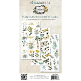 49 And Market Krafty Garden Rub-On Transfer Set Botanicals PREORDER