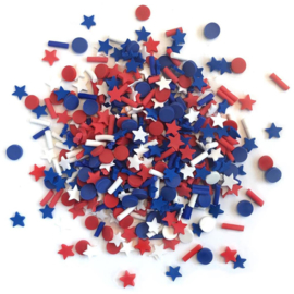 Buttons Galore Sprinkletz Embellishments 12g Star Spangled  