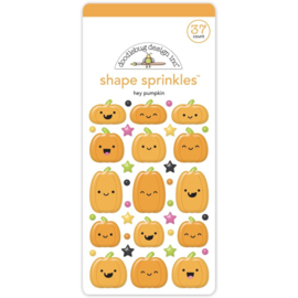 Doodlebug Sprinkles Adhesive Enamel Shapes Hey Pumpkin  