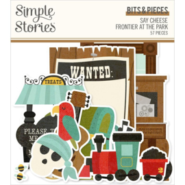 Simple Stories Say Cheese Frontier At The Park Bits & Pieces Die-Cuts 57/Pk  