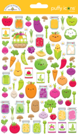 Doodlebug Veggie Garden Puffy Icon Stickers  