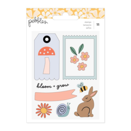 Pebbles Sunny Bloom Clear Stamps 11/Pkg  