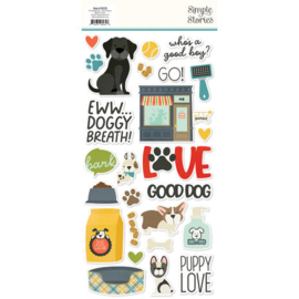 Simple Stories Pet Shoppe Dog Foam Stickers