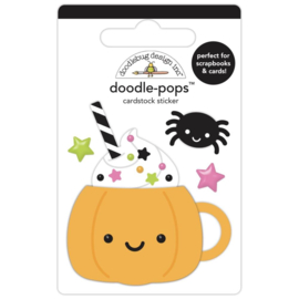 Doodlebug Doodle-Pops 3D Sticker Pumpkin Latte, Hey Pumpkin 