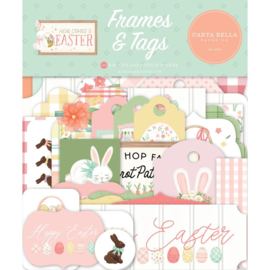 Carta Bella Cardstock Ephemera 33/Pkg Frames & Tags, Here Comes Easter