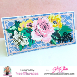 Scrapdiva Honeycomb Slimline Card