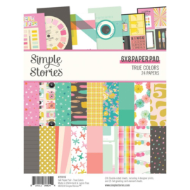 Simple Stories Double-Sided Paper Pad 6"X8" 24/Pkg True Colors  