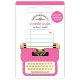 Doodlebug Doodle-Pops 3D Stickers 12/Pkg Pen Pal, Hello Again 